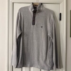 Southern Marsh Gray Quarter Button-Up Sweater/Pullover